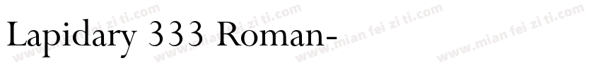 Lapidary 333 Roman字体转换